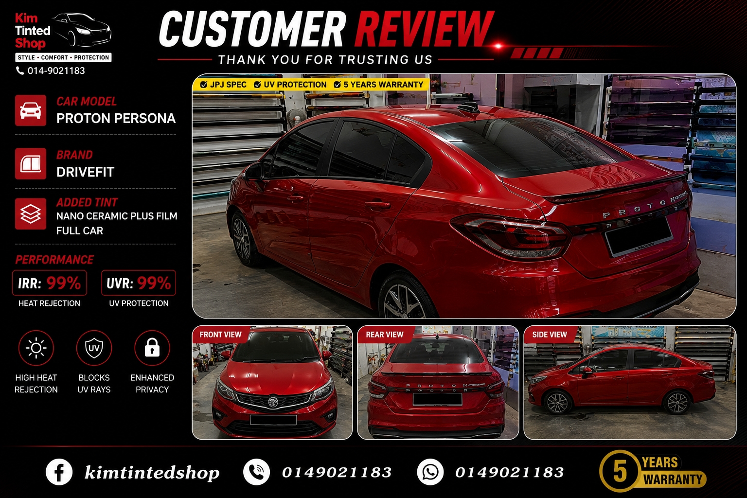 Customer review — Proton Persona, DriveFit Nano Ceramic Plus